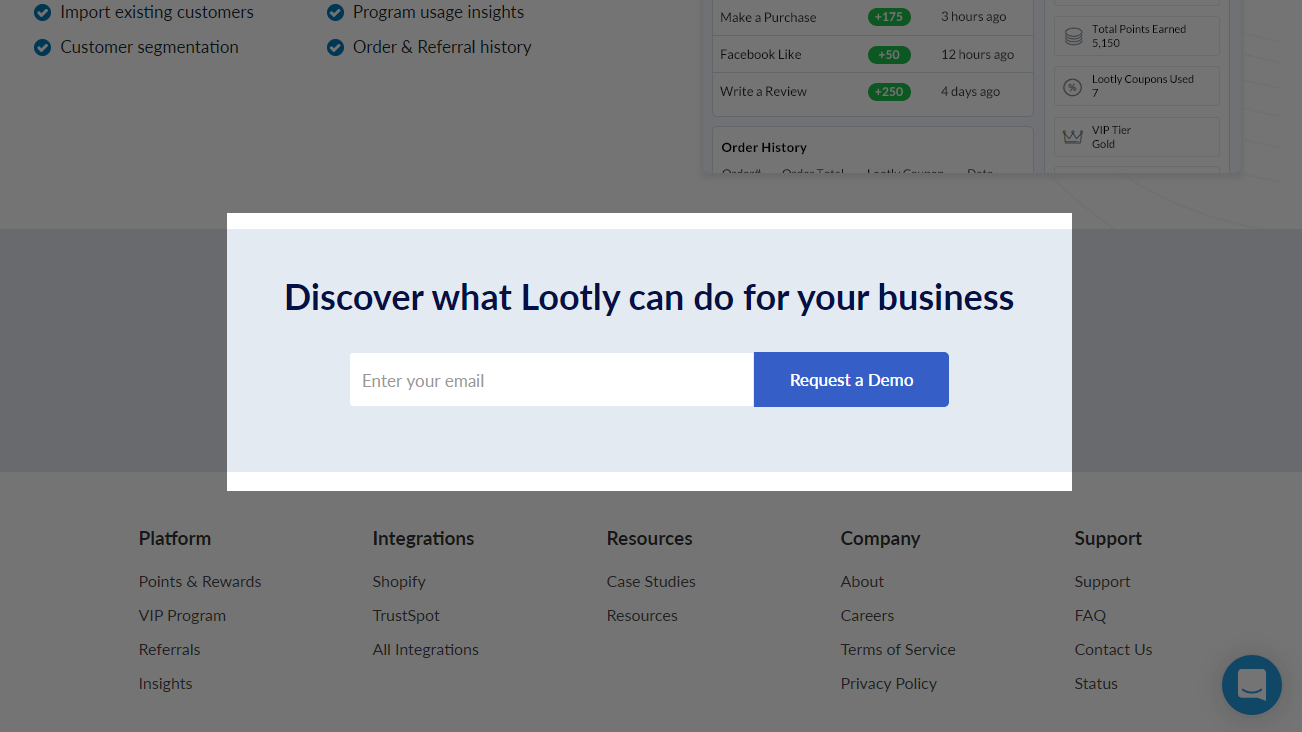 Lootly’s Call to Action (CTA)