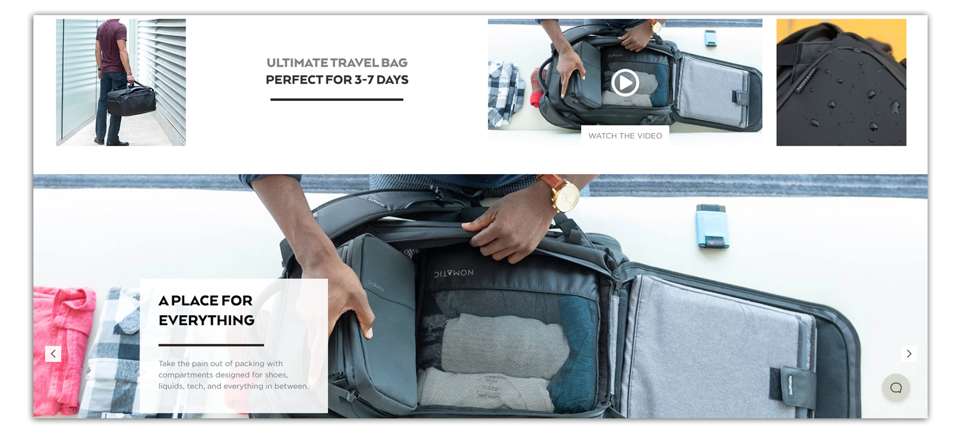 nomatic travel bag product