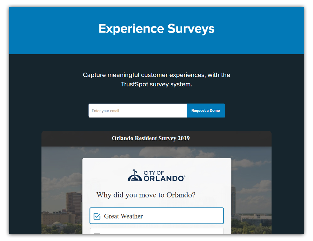 trustspot survey and net promoter score