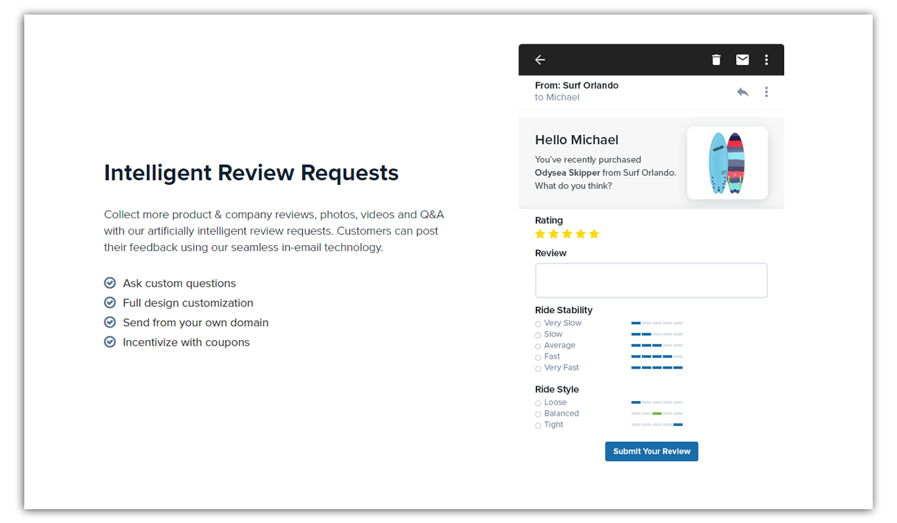 intelligent review requests by trustspot