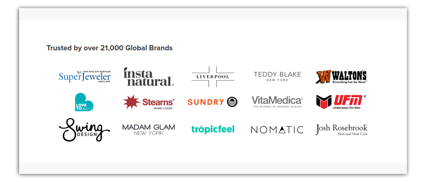 trustspot list of logos of its brands